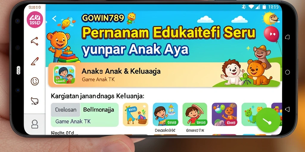 Tampilan antarmuka GOWIN789 yang ramah anak dan interaktif.