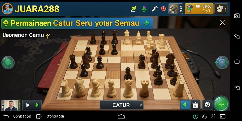 Tampilan antarmuka permainan Catur JUARA288 yang atraktif.