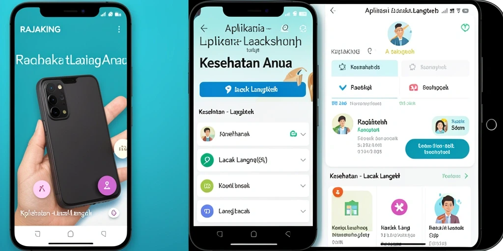 Antarmuka RAJAKING menampilkan data langkah secara jelas dan menarik.